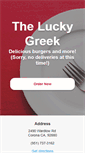 Mobile Screenshot of luckygreekburgers.net