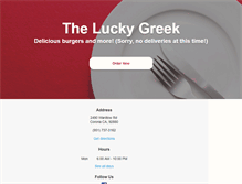 Tablet Screenshot of luckygreekburgers.net